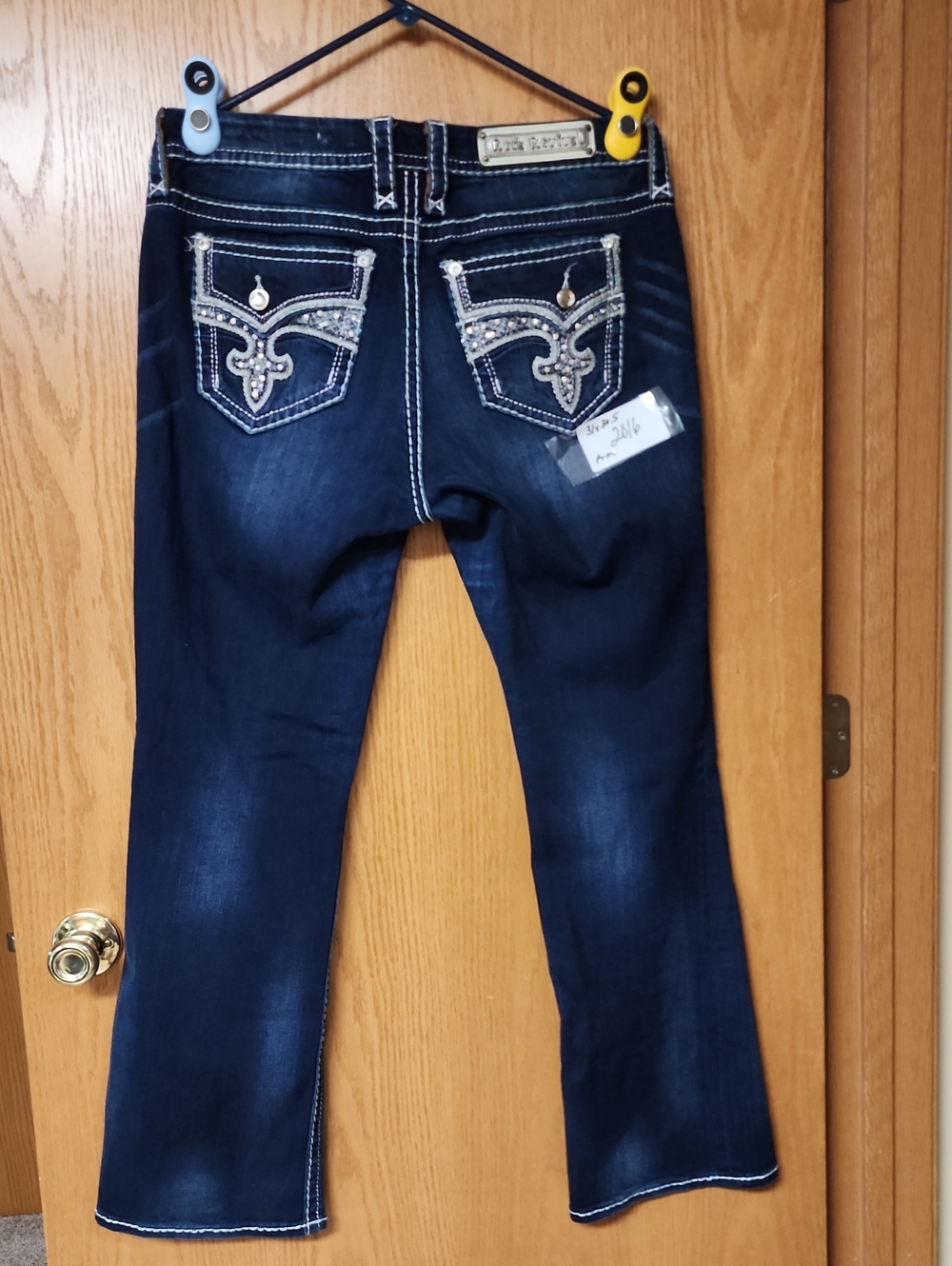 Rock Revival Leni Bootcut Jeans with Rhinestone Back Pockets 31x30.5 number 2016